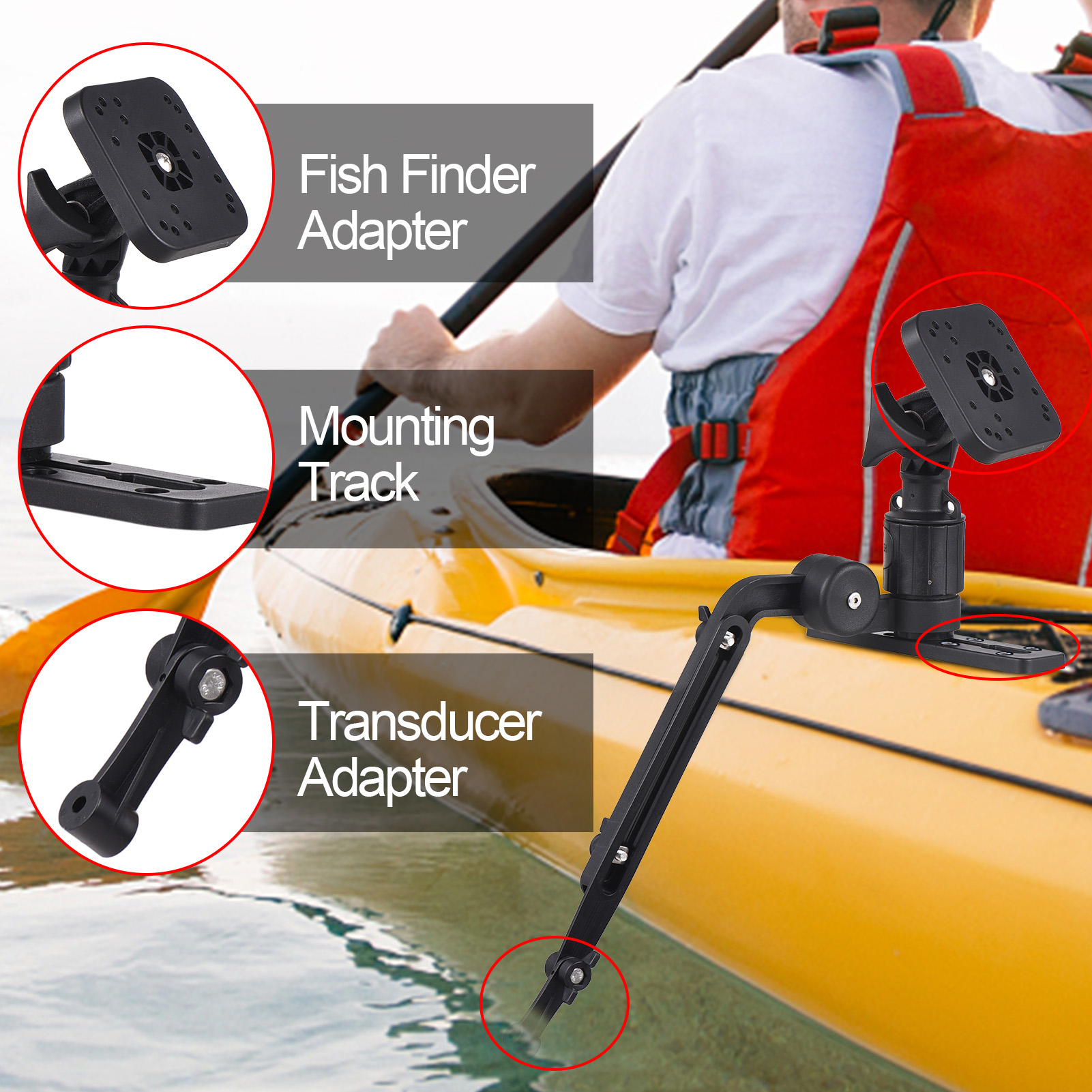 Kayak Fish Finder Mounting Pla - огляд і ціна Fishing Kayak Fish Finder Mount