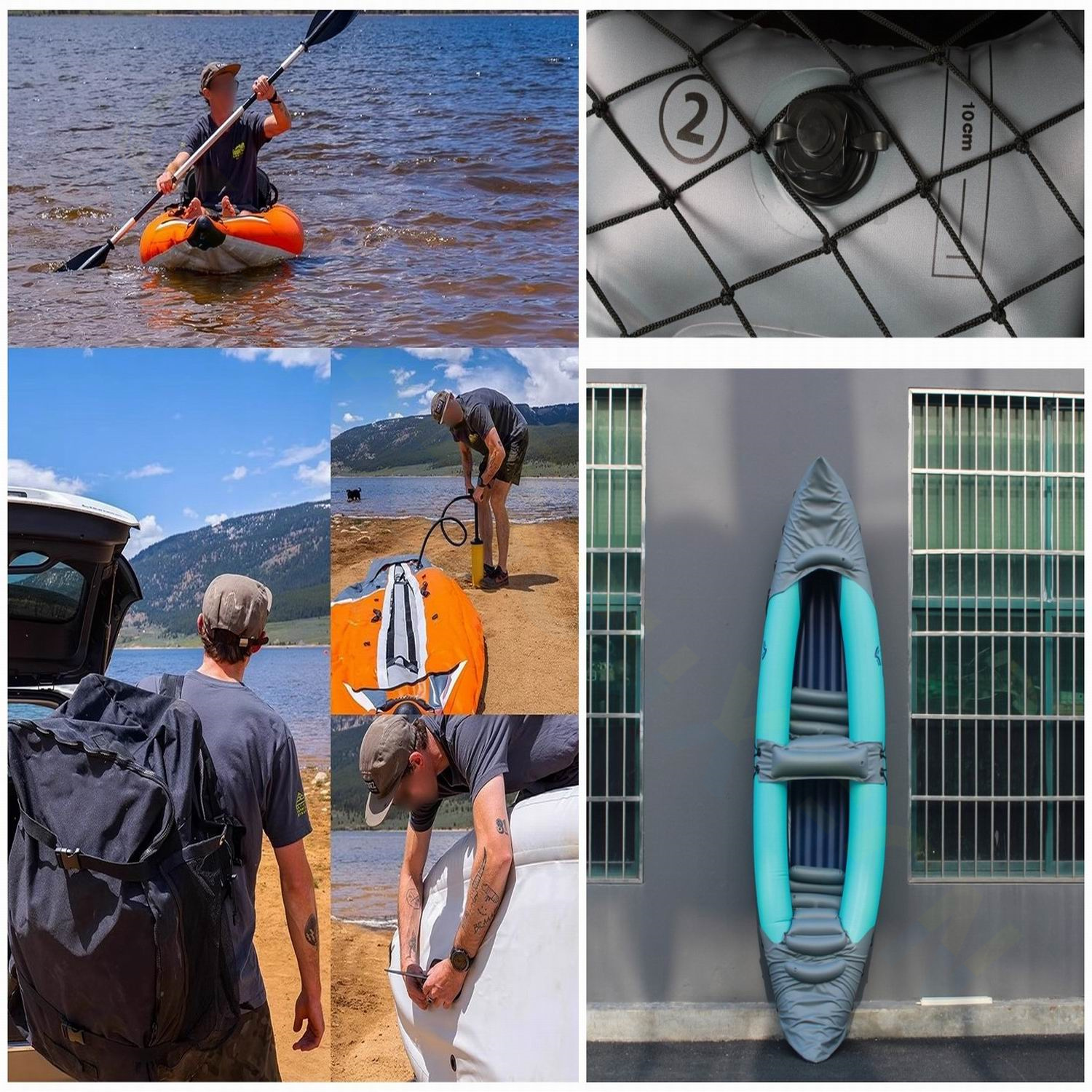 PVC Inflatable Kayak Canoe 1 P - огляд і ціна Fishing Kayak Inflatable