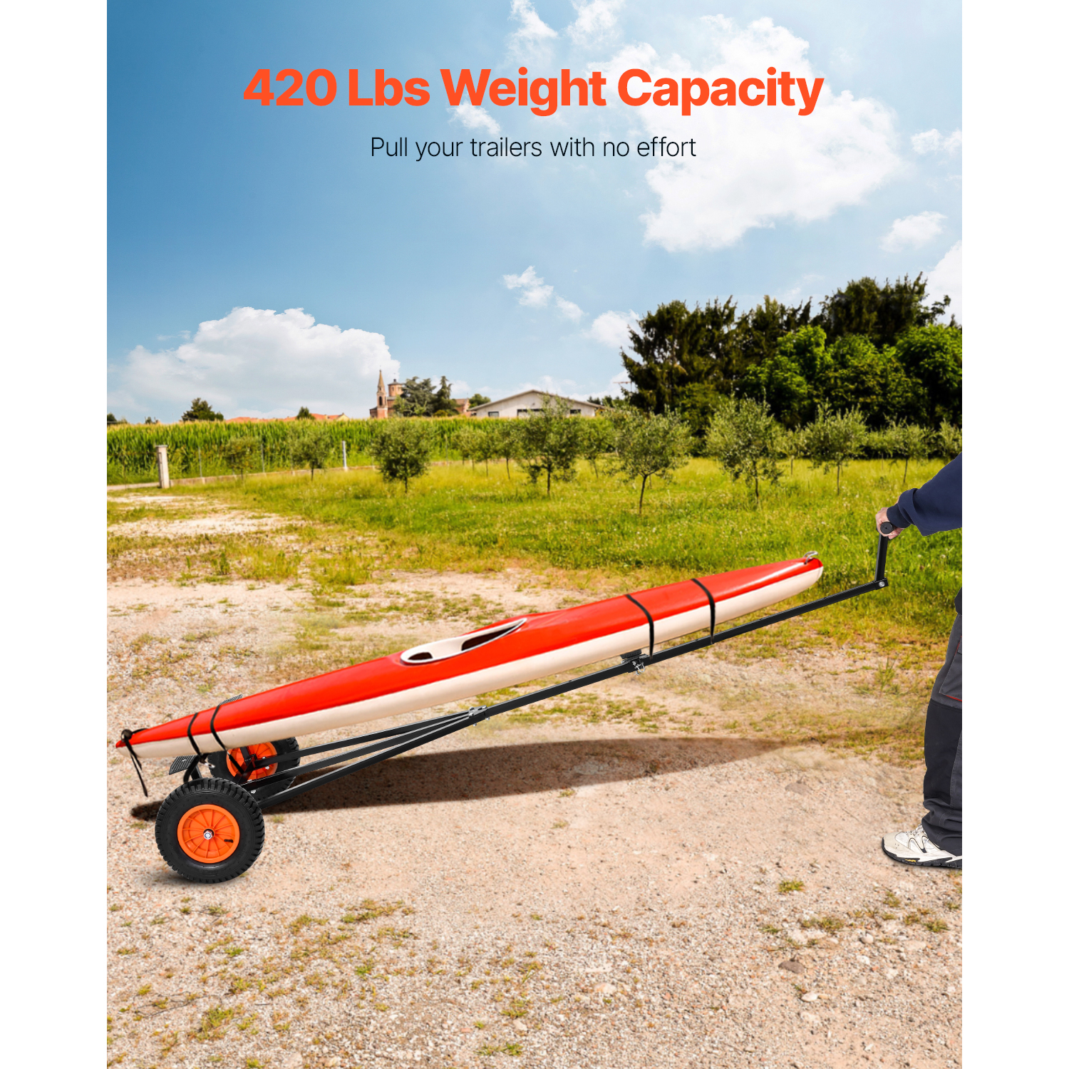 SucceBuy 420lbs Boat Trailer D - огляд і ціна Fishing Kayak Sit On Top