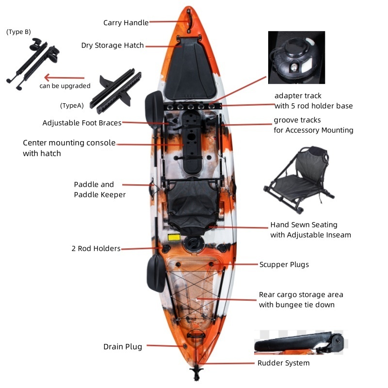 LSF One Person One Seating 13F - огляд і ціна Fishing Kayak Sit In