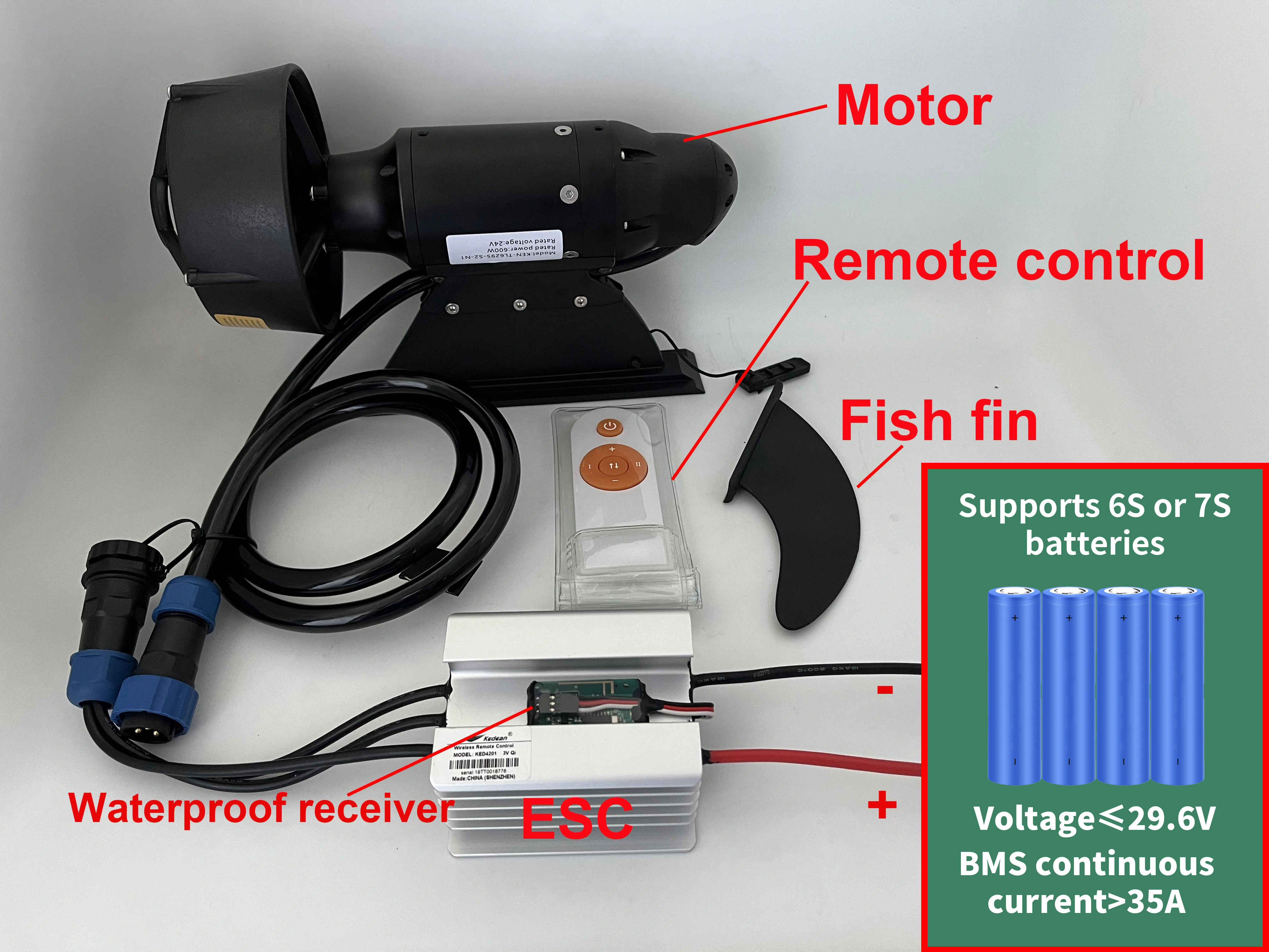 380W 600W Electric Fins Stand  - огляд і ціна Fishing Kayak Cart