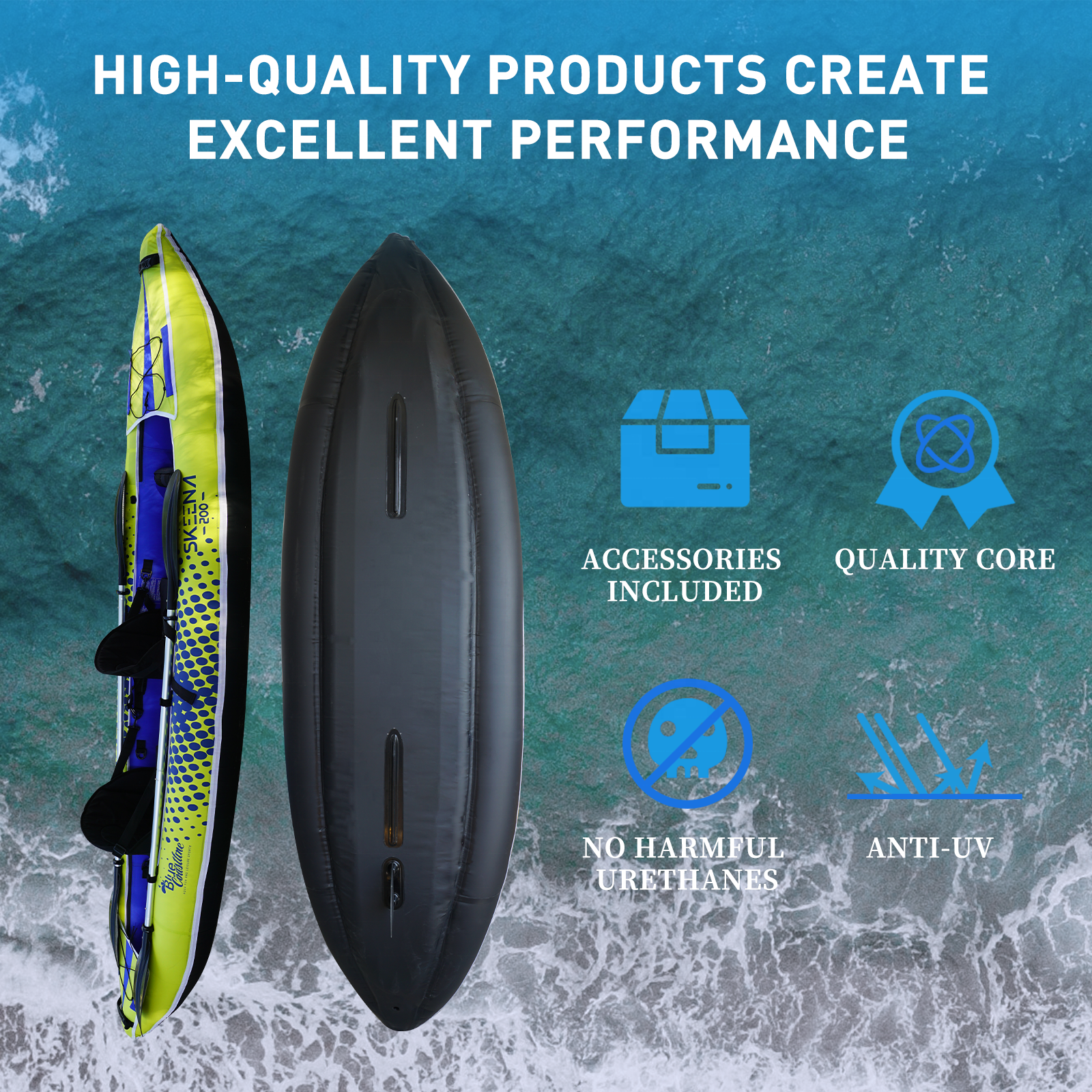 Adult Inflatable Fishing Canoe - огляд і ціна Fishing Kayak Paddle