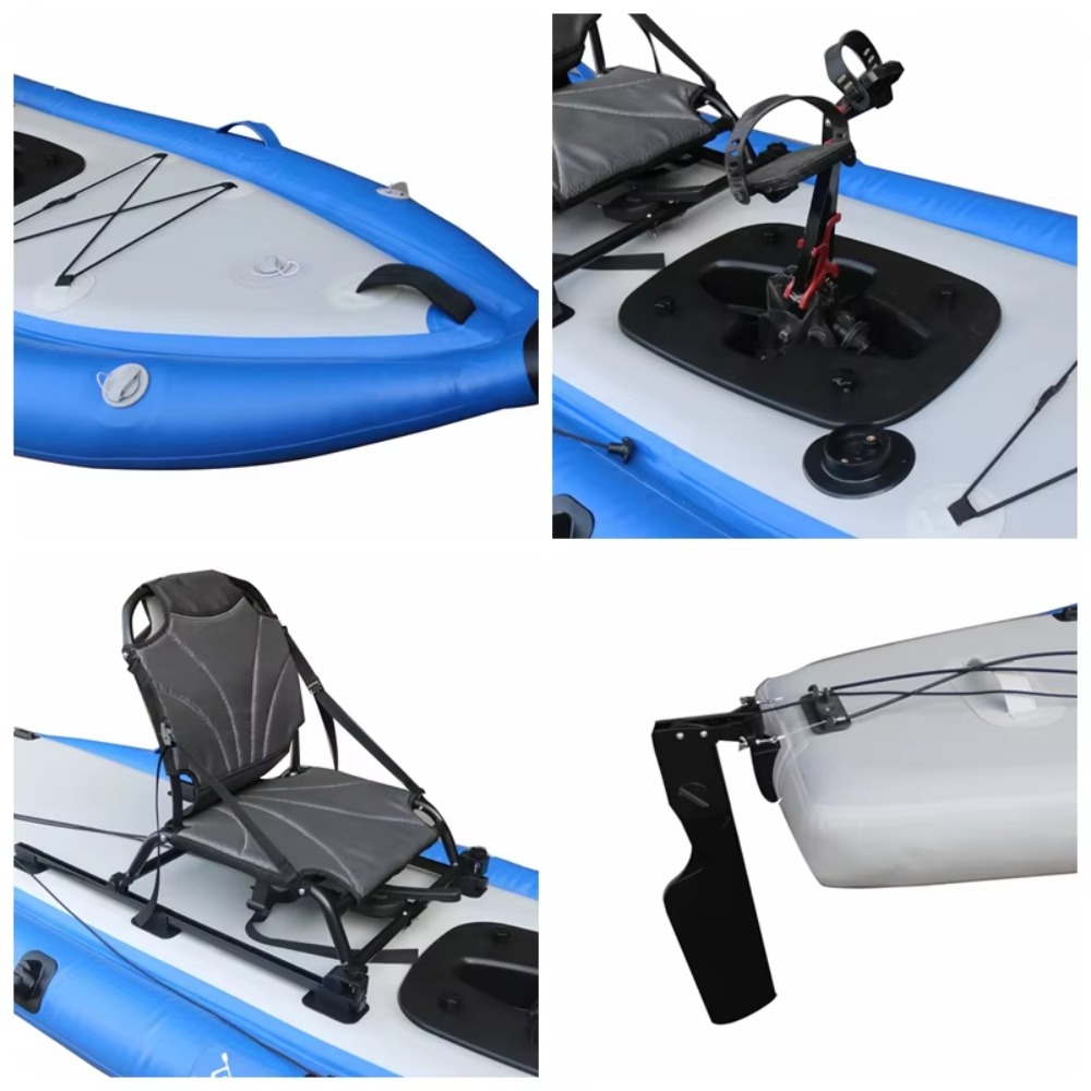 12ft Single Sit-On-Top Inflata - огляд і ціна Fishing Kayak Pedal Drive